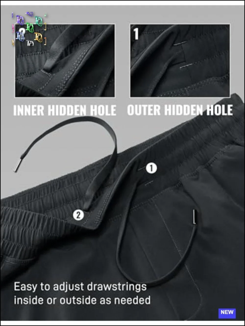 2 in 1 Running Shorts Long Liner Quick Dry Athletic